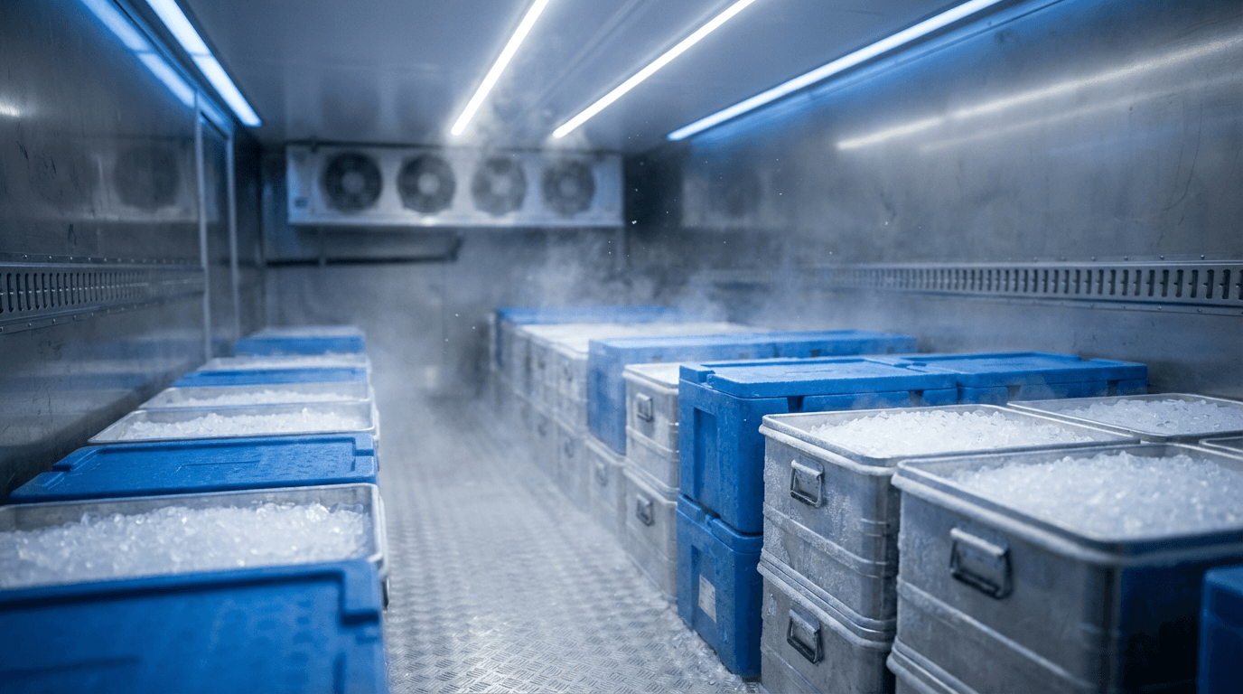 Refrigerated cargo van interior showing temperature-controlled delivery capability